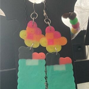 Handmade lighter rave earrings